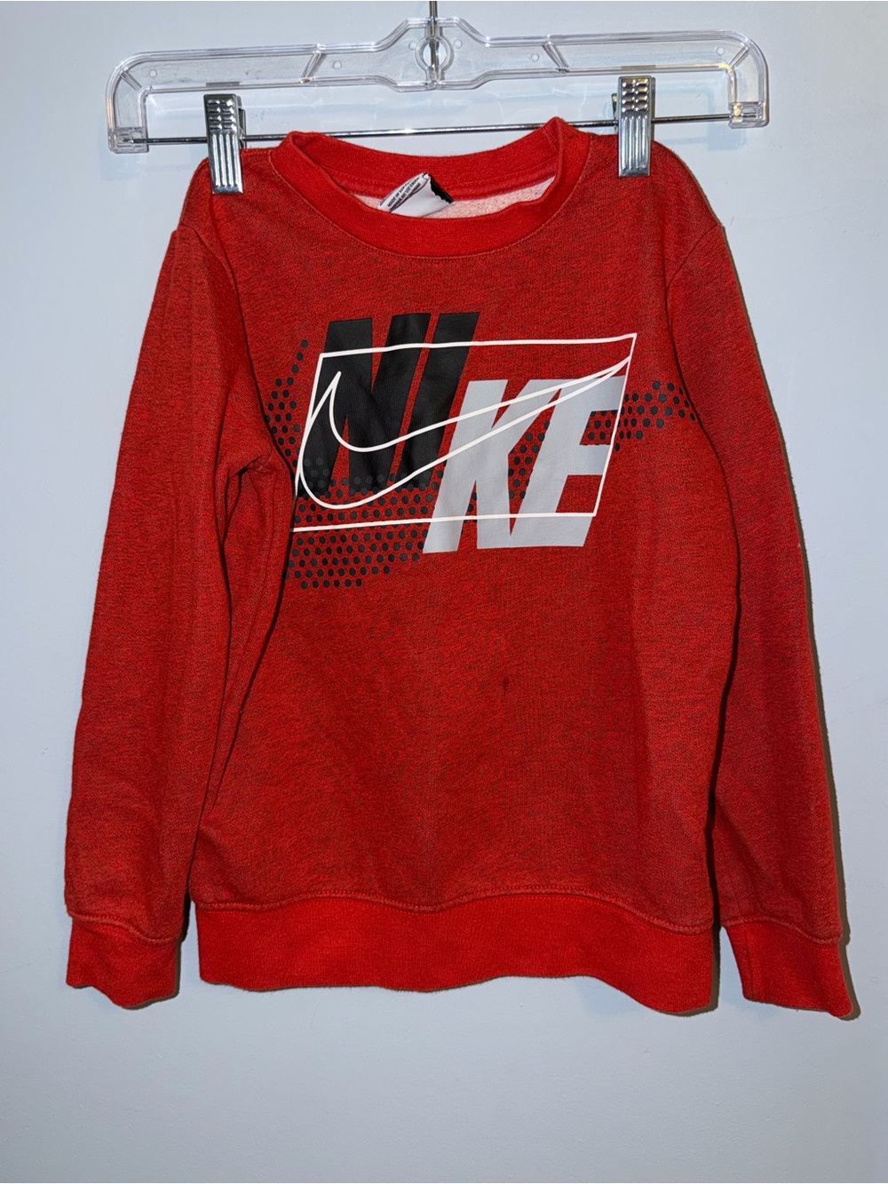 Nike Boys Red Graphic Fleece Sweatshirt Size 6